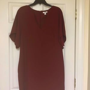 Halston dress perfect for fall wedding.
